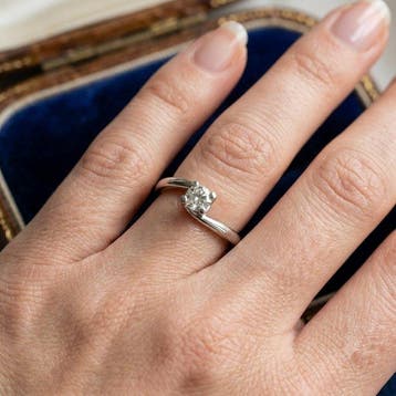 Recarlo - Bague - 18 carats Or blanc - 0.40ct. tw. Diamant, Bijoux, Sacs & Beauté