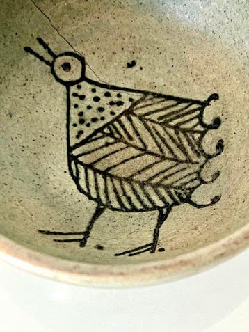 Jacques Blin - Kom - Steengoed - vogel