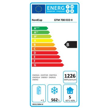 Vrieskast | 700 ECO | 562L (2/1 GN) | RVS | -15°C/-25°C |, Verzenden