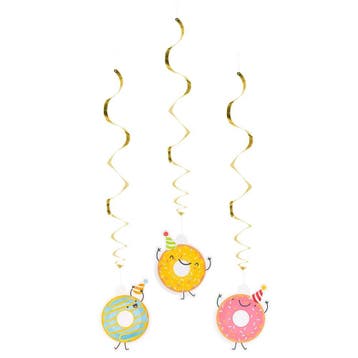 Donut Hangdecoratie 85cm 3st, Hobby en Vrije tijd, Feestartikelen, Verzenden, Nieuw