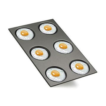 Ei-/Omelet-Bakplaat | 6x Ø125mm | Antikleeflaag | 1/1 GN, Verzenden