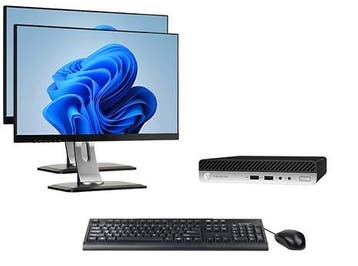 ACTIE: HP ProDesk 400 G4 Mini i3 8e Gen incl. 2 Monitoren +, Ophalen of Verzenden, Nieuw