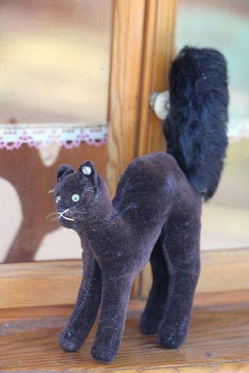 Steiff: zwarte kater, EAN 7408, 1950 - Ours en peluche -
