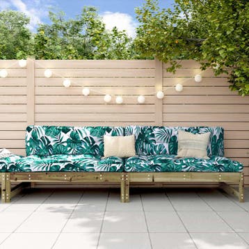 vidaXL Tuinmiddenbanken 2 st 120x80 cm geïmpregneerd, Verzenden, Nieuw