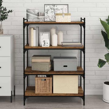 vidaXL Boekenplank Bord 3-laags 4 st 80 x 40 x 1,5 cm, Huis en Inrichting, Verzenden, Nieuw