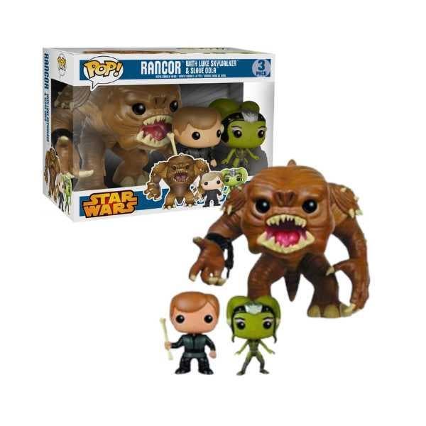 Funko Pop Star Wars  Rancor, Luke Skywalker, &amp; Oola 3Pack, Collections, Jouets miniatures, Envoi