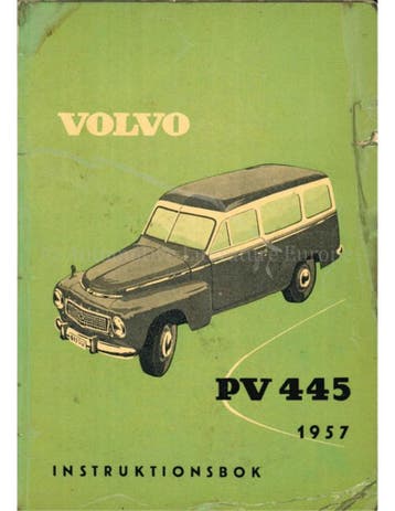 1957 VOLVO PV 445 INSTRUCTIEBOEKJE ZWEEDS