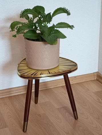 Table dappoint - Bois, Formica - Table à fleurs, tabouret