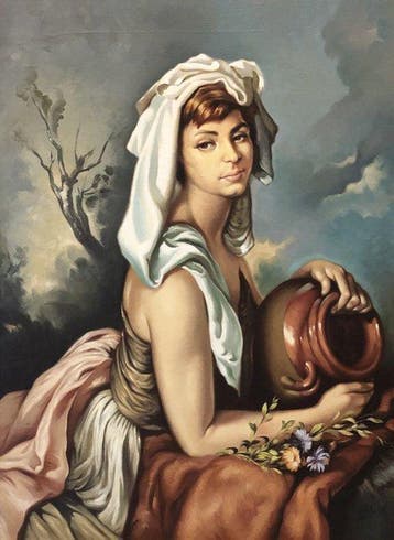 Spanish School (c. 1960) - The Lady of the Fountain (In the