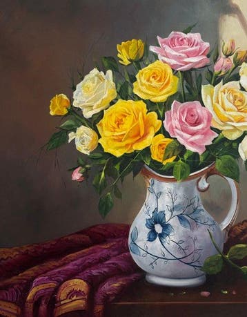 Turan Duyar - Vase of Beautiful Roses
