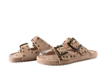 Vingino Slippers Meisjes in maat 33 Beige, Verzenden, Jongen of Meisje, Schoenen, Zo goed als nieuw