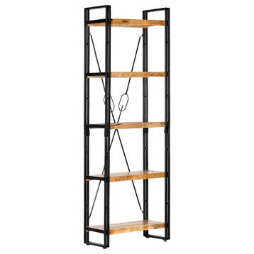vidaXL Boekenkast met 5 schappen 60x30x180 cm massief, Huis en Inrichting, Kasten | Boekenkasten, Verzenden, Nieuw