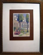 Richard Faulhammer (1883 - 1951) - Girl in a monastery court, Antiek en Kunst
