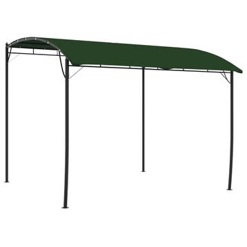 vidaXL Prieel 3 x 3 x 2,55 m Groen Gepoedercoat staal en, Verzenden, Nieuw