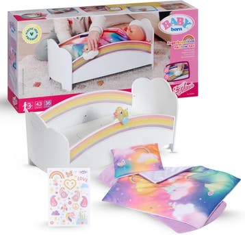 BABY born Regenboogbed met licht | Tweede kansje | OP = OP, Kinderen en Baby's, Speelgoed | Poppenhuizen, Verzenden, Zo goed als nieuw