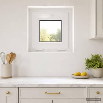 vidaXL Kleur binnenkant kelderraam Wit RISOR 40 x 40 cm, Verzenden