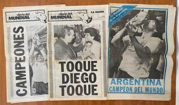 Periodicos Magazine posters wc 1986 Barcelona Boca Juniors, Nieuw