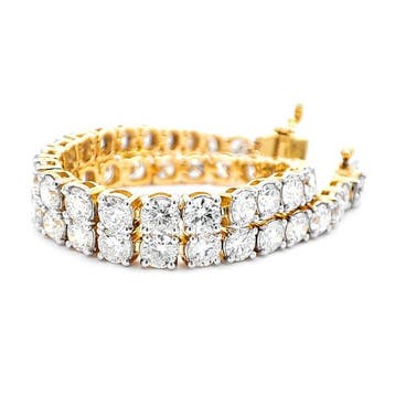 Armband - 14 karaat D-E/VVS, Geel goud - 7.04ct. tw. Diamant, Nieuw