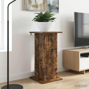 vidaXL Plantenstand 2 st Gerookt eiken 30,5 x 30 x 60,5 cm, Verzenden