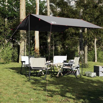 vidaXL Kampeerluifel waterdicht 300x294 cm grijs en oranje, Verzenden