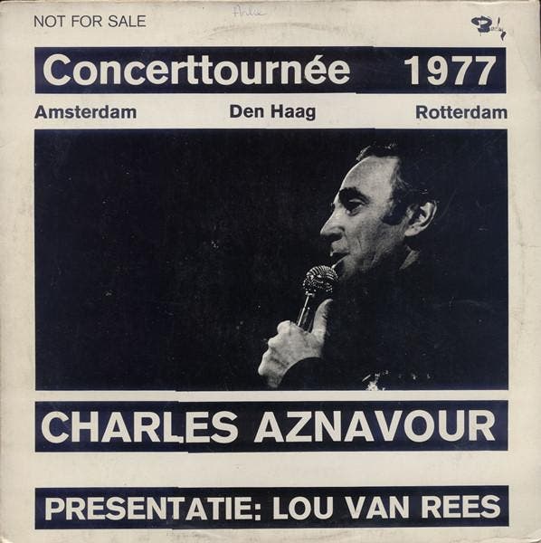 Charles Aznavour Presentatie Lou Van Rees - Concerttournée, CD & DVD, Vinyles | Pop, Envoi