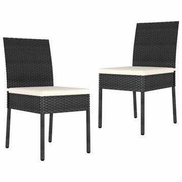 Tuinstoelen Zwart | Tweede kansje | OP = OP, Tuin en Terras, Verzenden, Zo goed als nieuw, Rotan