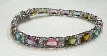 Zonder minimumprijs - Armband Zilver - 2.40ct. tw. Citrien -, Nieuw