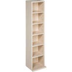 tectake CD mediakast met 6 vakken 90x21x20cm - beuken, Huis en Inrichting, Woonaccessoires | Cd- en Dvd-rekken, Verzenden, Nieuw