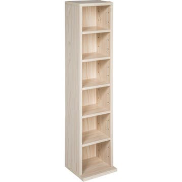 tectake CD mediakast met 6 vakken 90x21x20cm - beuken, Verzenden