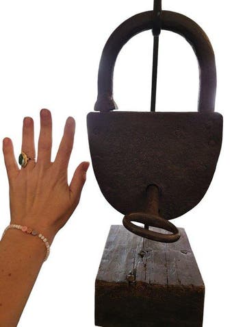 Hangslot - Antiek 27.3cm groot