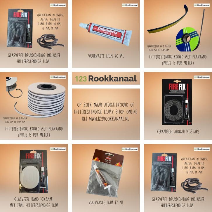 Deurdichting  / kachelkoord / afdichtkoord houtkachel, Maison & Meubles, Poêles, Envoi