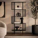 Wandkast Hoxton 5-laags - zwart - 80 x 34 x 172 cm, Huis en Inrichting, Kasten | Wandmeubels, Verzenden, Nieuw