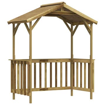 vidaXL Barbecue-overkapping 163,5x93x210 cm geïmpregneerd, Verzenden, Nieuw