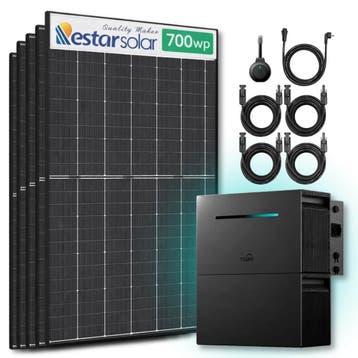 Zonnepanelen Thuisbatterij Pakket - 4 kWh - 5x 700, Ophalen of Verzenden