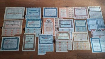 Document - 19 Historische aandelen beroemde hotels,