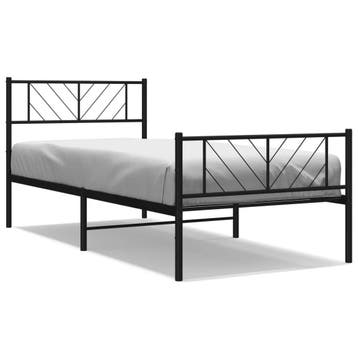 Stalen Bedframe 100x200cm | Tweede kansje | OP = OP voor..., Eenpersoons, Verzenden, Zwart, Klassiek, robuust