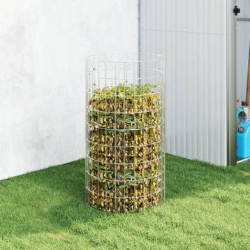 vidaXL Compostbak Ø50x100 cm gegalvaniseerd staal, Tuin en Terras, Verzenden, Nieuw