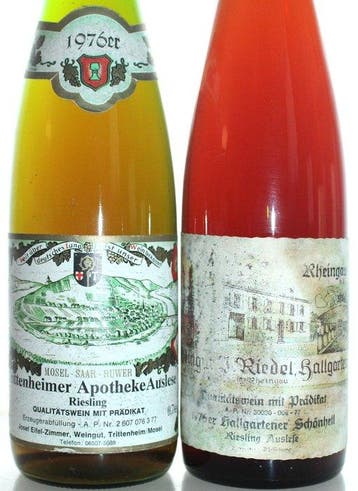 1976 Riesling Auslese: Trittenheimer Apotheke + Hallgartener, Verzamelen, Nieuw