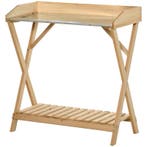 Oppottafel - Tuinwerktafel - Plantentafel - 80x40 cm - Bruin, Verzenden, Nieuw