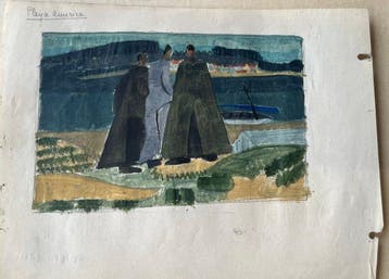 Jacqueline Gilson (1912-1991) - Silhouettes de Dos et Étude