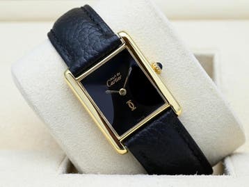 Cartier Tank Vermeil Year 1990s (Box), Bijoux, Sacs & Beauté, Ophalen of Verzenden, Polshorloge