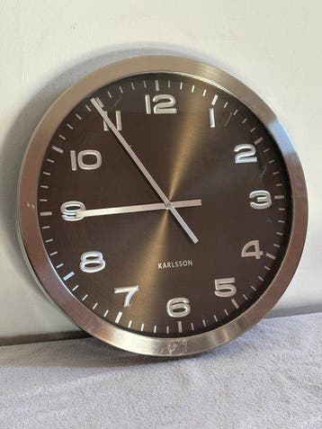 Horloge murale design - Karlsson Minimaliste Métal, Verre,