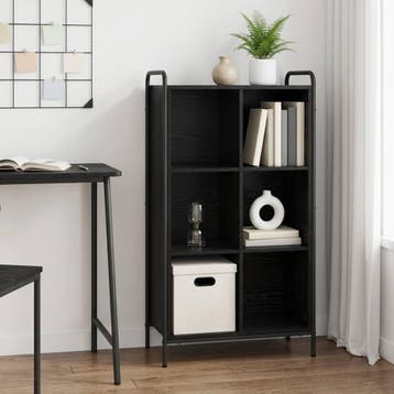 vidaXL Boekenkast 57 x 33 x 111 cm Bewerkt hout Zwart eiken, Verzenden, Nieuw