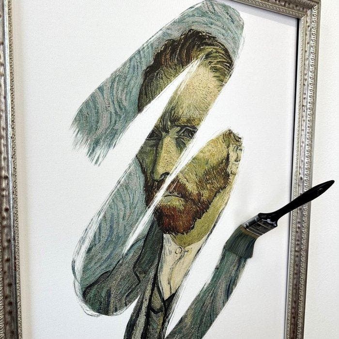 Santicri - Dèjà-vu, self-portrait Van Gogh, Antiek en Kunst, Kunst | Schilderijen | Modern