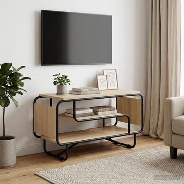 vidaXL TV Stand 80 x 36 x 45 cm Sonoma Eiken Bewerkt hout, Verzenden