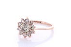 Zonder minimumprijs - Ring - 14 karaat Roségoud - 0.87ct.