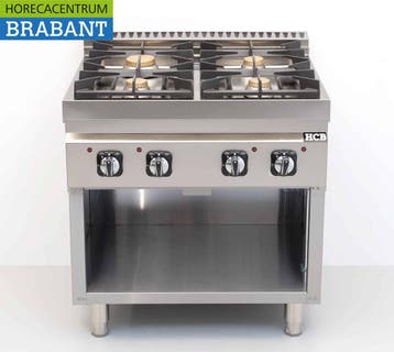 HCB 4 Pits / Branders fornuis gasfornuis 28,5 kW 80 cm, Ophalen of Verzenden