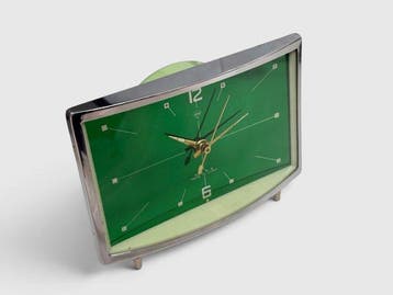 Bureauklok - Diamond  – 1973 Space Age Mechanical Clock –