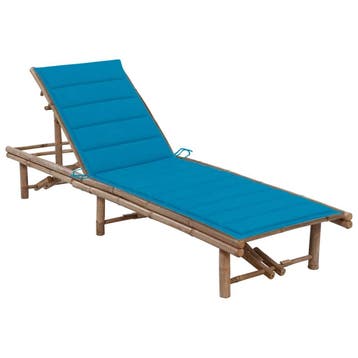 vidaXL Ligbed met kussen bamboe, Verzenden