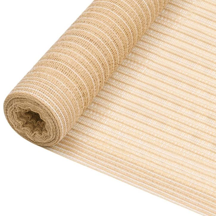 vidaXL Privacynet 75 g/m² 3,6x10 m HDPE beige, Tuin en Terras, Parasols, Nieuw, Verzenden